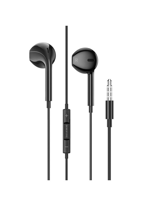Слушалки BOROFONE BM80 ELEGANT с микрофон Черни 3 5мм жак конектор с дълга работа на батерията