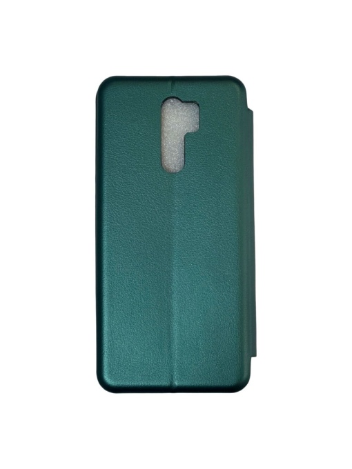 Тъмно зелен калъф тип тефтер за телефон MP Forcell за Xiaomi Redmi 9 с функция стойка за видео