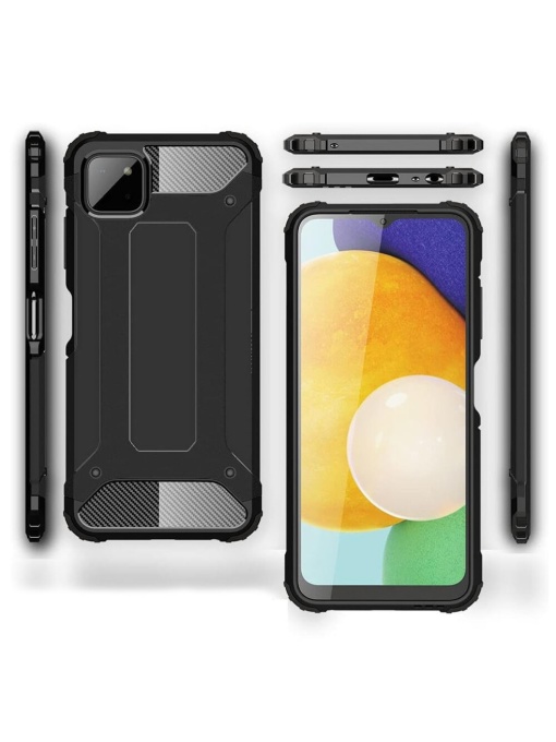 Удароустойчив черен кейс Bronya за Samsung Galaxy A22 5G