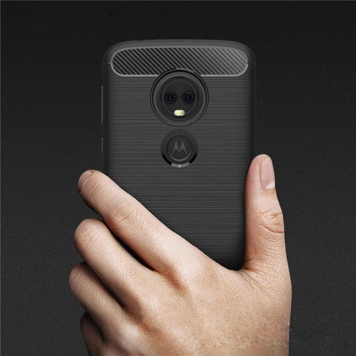 Черен калъф Toptel Carbon за Motorola MOTO E5 - Img 4