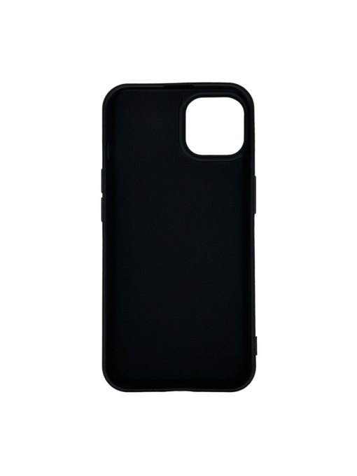 Черен силиконов гръб Poly с велур за IPHONE 14