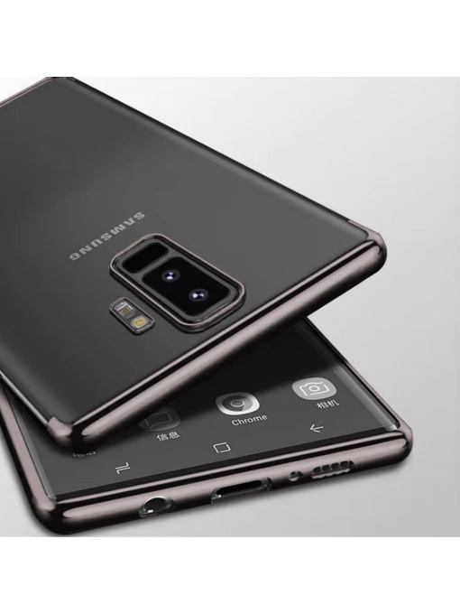 Electroplate Corner силиконов кейс с черен кант за Samsung S9 Plus
