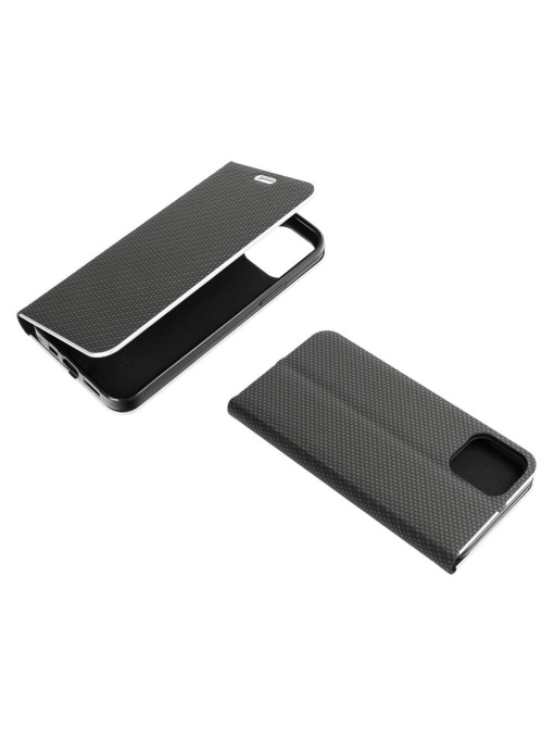 Kалъф тефтер черен CARBON WITH FRAME за Samsung A53 с магнитно затваряне