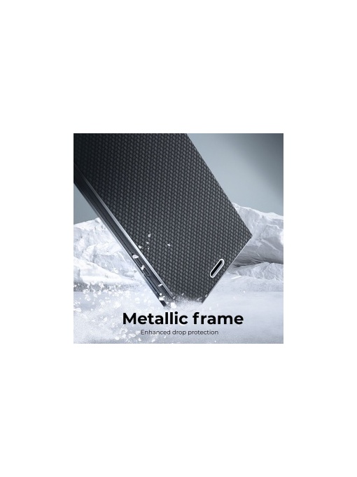 Kалъф тефтер черен CARBON WITH FRAME за Samsung S24 - Img 3