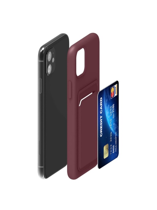 Бургунди калъф Card Case за Samsung A16