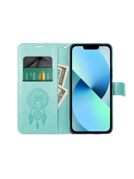 Дамски калъф тефтер MEZZO зелен за Samsung Galaxy A35 с магнитно затваряне