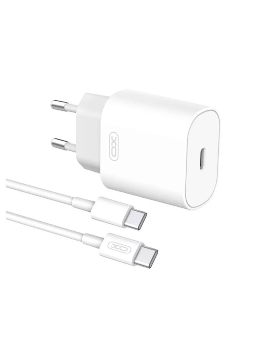 Зарядно у во XO L91 25W с един изход USB C кабел Type C Type C за бърз пренос на данни