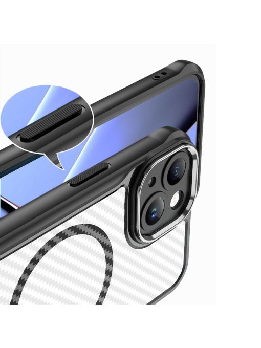 Карбонов калъф Defender Carbon с MagSafe за iPhone 15