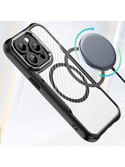Карбонов Гръб Defender Carbon с MagSafe за iPhone 16 Pro Max