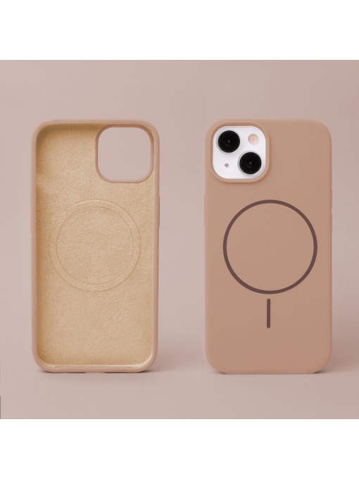Кафяв Мек Силиконов кейс Silicone Thin Mag за iPhone 17 Pro