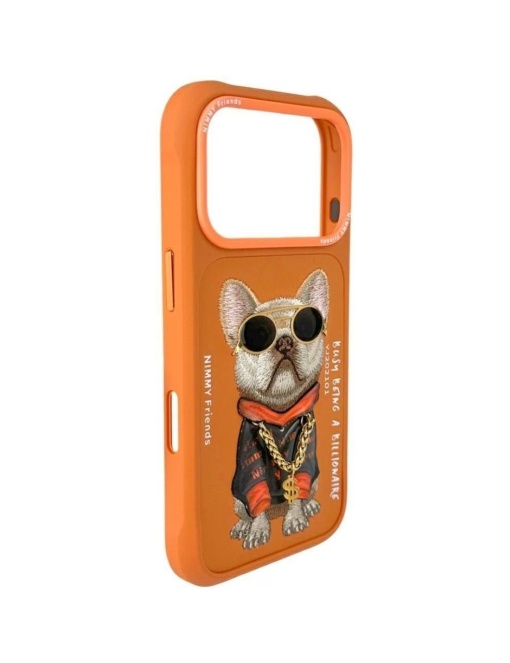 Оранжев Гръб с булдог "Nimmy Case" за iPhone 18 Pro Max - Img 3