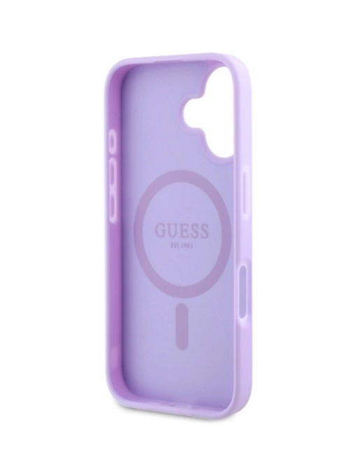 Оригинален лилав кейс MagSafe Guess за IPHONE 16 Plus