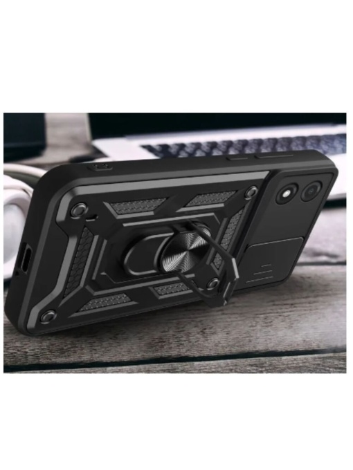 Противоударен черен кейс Camera Cover за Motorola Moto E13