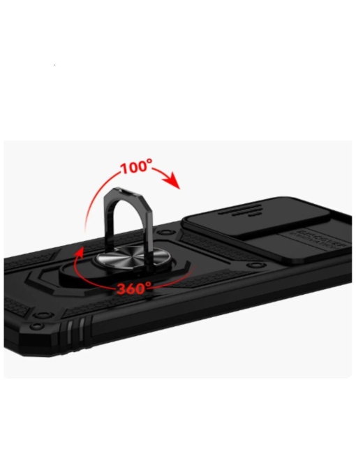 Противоударен черен гръб Camera Cover за Motorola Moto G22