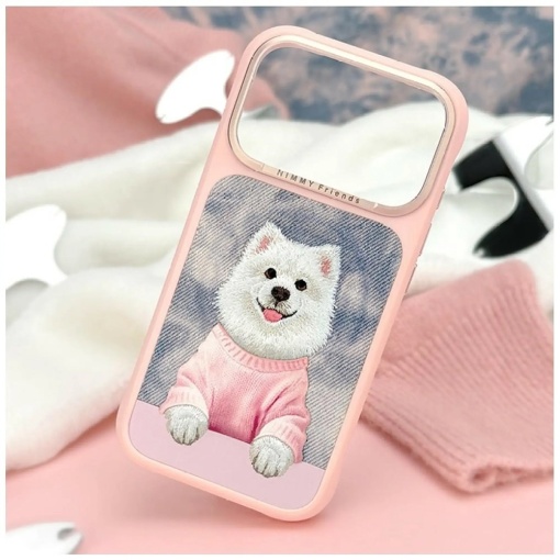 Розов Гръб със самоед "Nimmy Case" за iPhone 18 Pro Max - Img 5