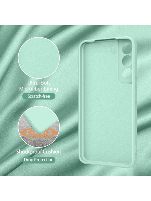 Светло Син калъф с Велур Poly за Samsung S22