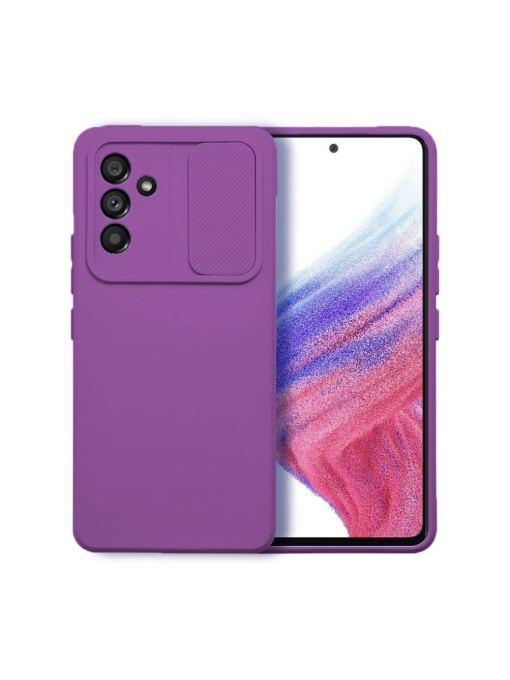 Силиконов кейс CAMSHIELD лилав за Samsung A14
