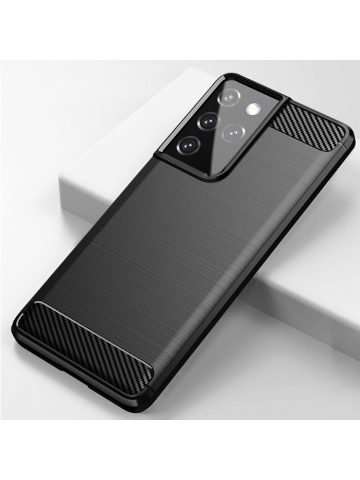 Силикон калъф Carbon за Samsung S21 Ultra