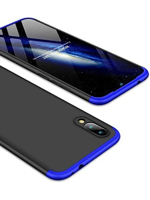 Син Обгръщащ Пластмасов калъф от 3 части за Samsung Galaxy A40
