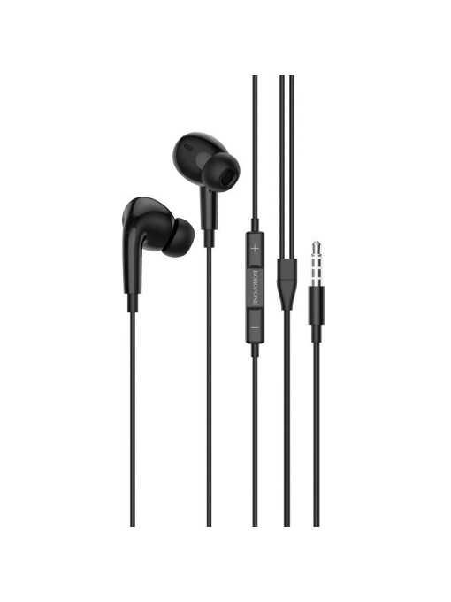 Слушалки BOROFONE BM80 PRO ELEGANT с микрофон Черни 3 5мм жак конектор удобни за спорт и път