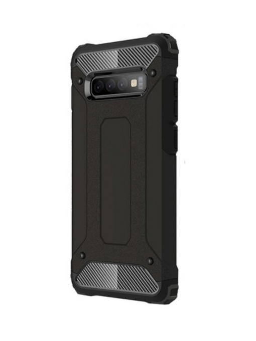 Удароустойчив черен гръб Bronya за Samsung Galaxy S10 Plus