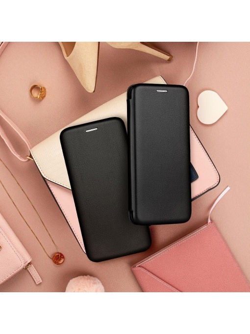 Черен калъф тип тефтер за телефон MP Forcell за Samsung A22 5G с функция стойка за видео