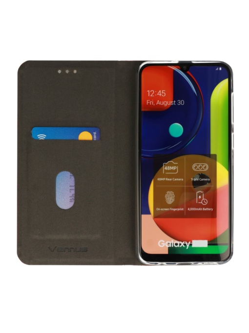 Черен калъф тип тефтер Sensitive за Samsung S22 Ultra с функция стойка за видео