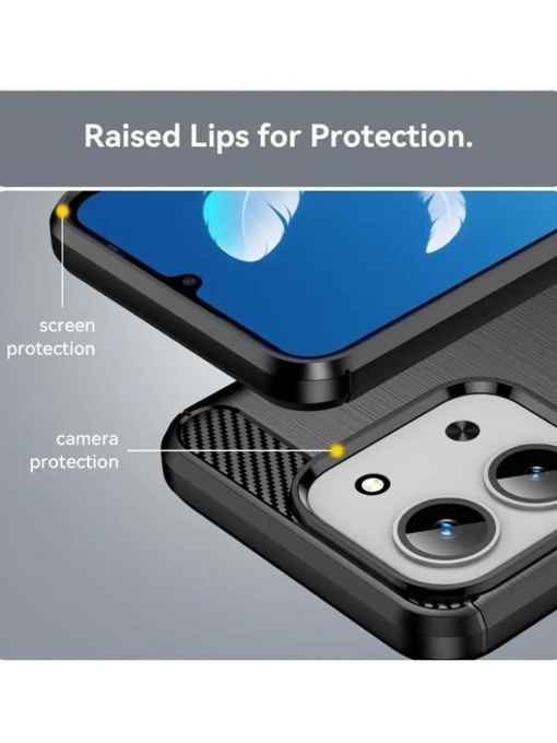 Черен гръб Toptel Carbon за Xiaomi Redmi 15C