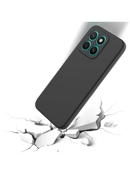 Черен силиконов гръб POLY за Honor X8c със защита от удари и надрасквания