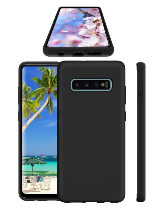 Черен Силиконов калъф POLY за Samsung S10 Plus