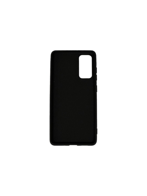 Черен силиконов гръб Poly с велур отвътре за Samsung S20 FE