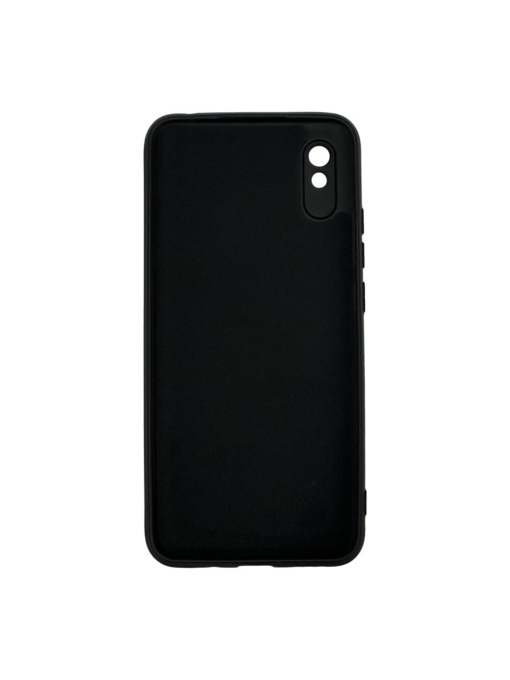 Черен силиконов гръб Poly с велур отвътре за Xiaomi Redmi 9A