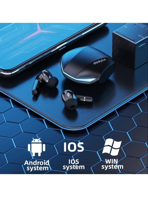 Lenovo BlackWave Гейминг True Wireless Слушалки с кристален звук и дълбоки баси