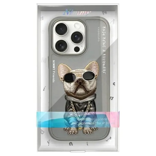 NIMMY case GLASSES COOL DOG for IPHONE 16 Pro Max gray - Img 9