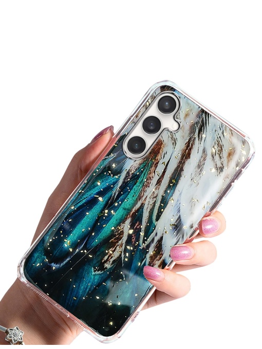 Елегантен ВИСОКОКАЧЕСТВЕН силиконов кейс Gold Glam за Samsung A14