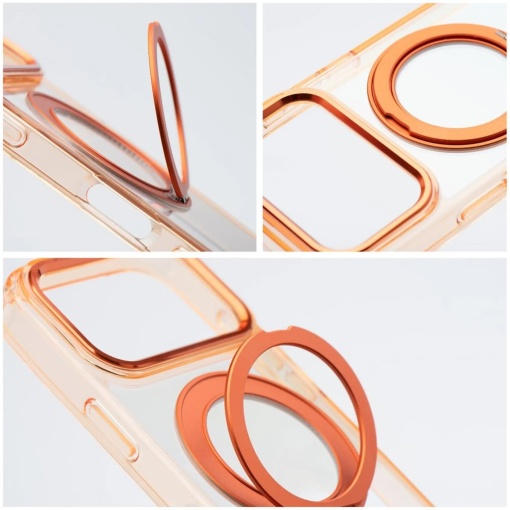 Кейс Frame Circle Stand за iPhone 18 Pro Max, съвместим с MagSafe – оранжев - Img 7