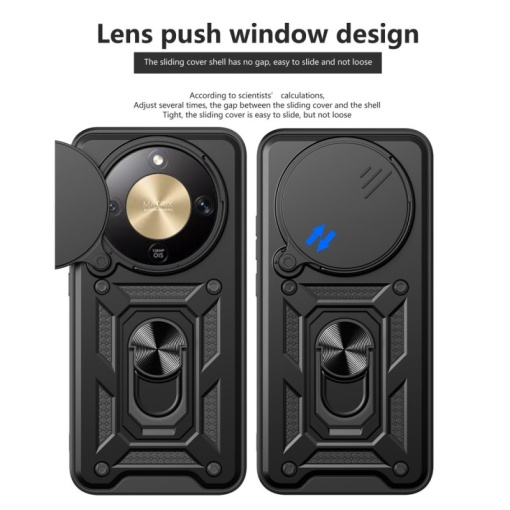 Противоударен черен калъф Camera Cover за Honor Magic 8 Lite - Img 5