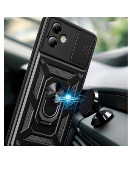 Противоударен черен кейс Camera Cover за Motorola Moto G14