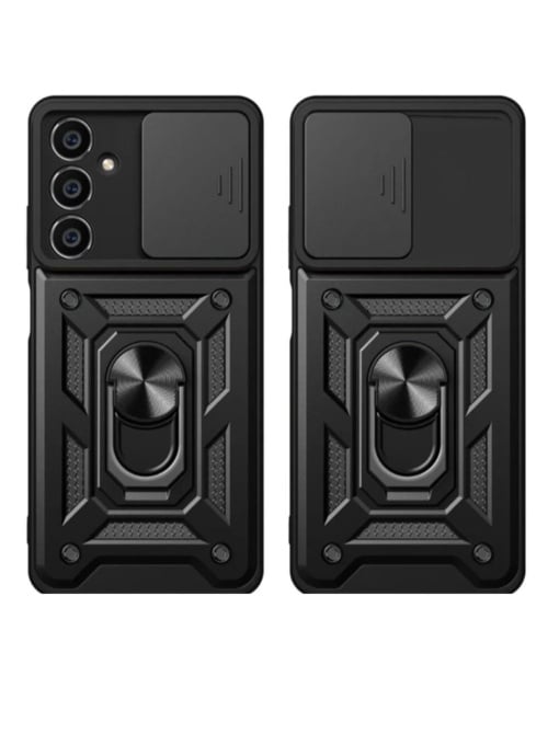 Противоударен черен гръб Camera Cover за Samsung A15 със защита от удари и надрасквания