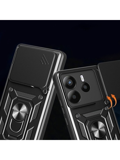 Противоударен черен гръб Camera Cover за Xiaomi Redmi Note 14 5G
