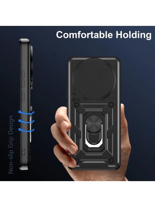Противоударен черен калъф Camera Cover за Xiaomi Redmi Note 14 Pro 4G