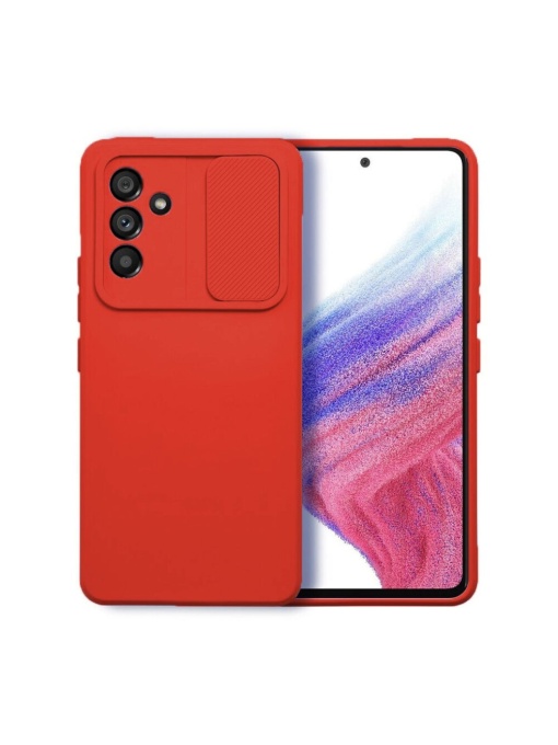 Силиконов кейс CAMSHIELD червен за Samsung A14