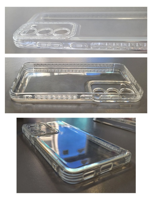 Силиконов кейс Diamond Case Прозрачен за Samsung S23