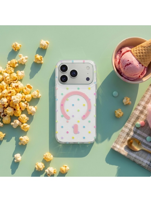Силиконов ГръMagSafe и точки "Bubble Dots Case" за iPhone 17 Pro - Img 4