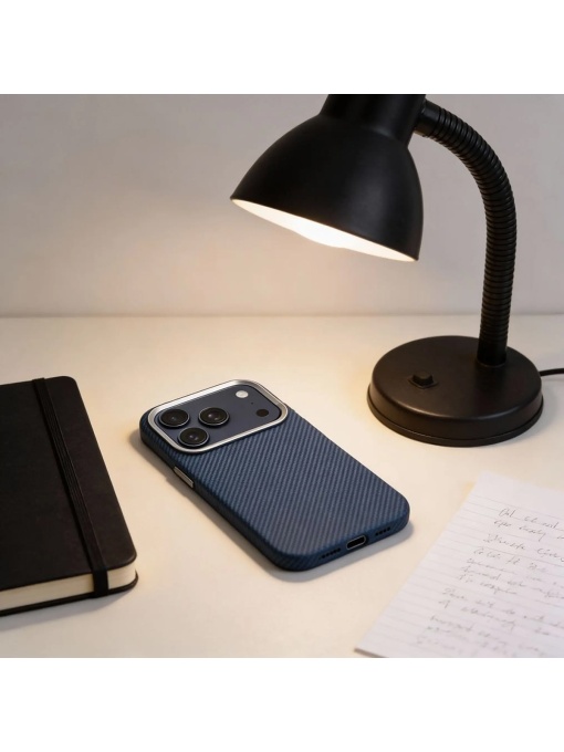 Син Гръб Kevlar Case HC за iPhone 17 Pro - Img 3