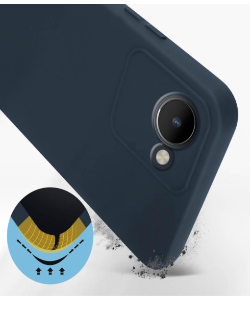 Син силиконов калъф POLY за Realme C30