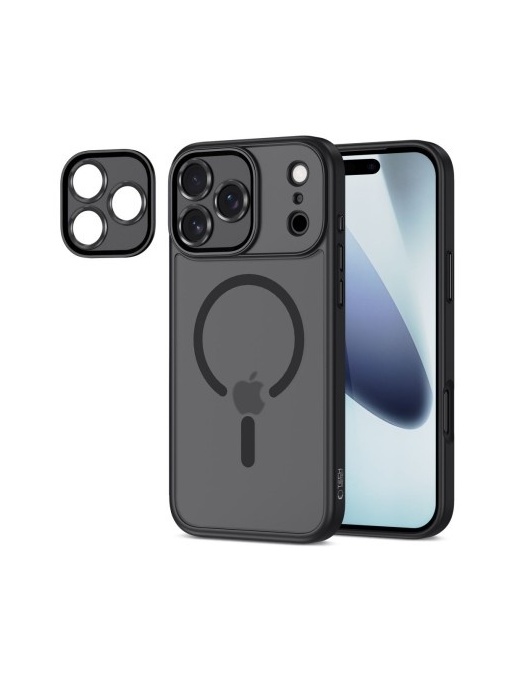 Черен Mag Safe с предпазно стъкло на камерата за iPhone 17 Pro Max - Img 3