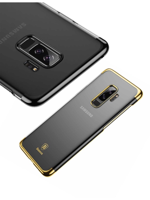 Baseus Electroplate PVC черен кант за Samsung S9 с тънък профил и лек дизайн