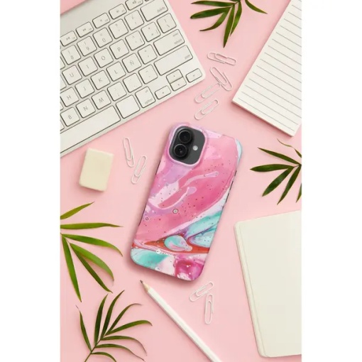 Case for iPhone 15 Forcell F-Protect Mirage compatible with Magsafe Military Drop-Test pink marble - Img 8