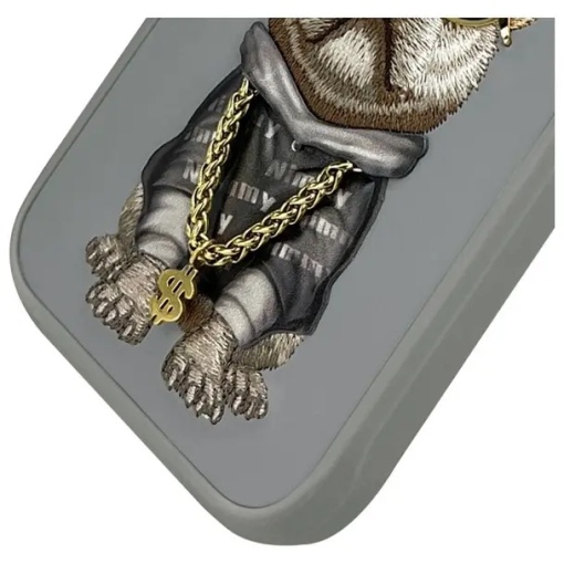 NIMMY case GLASSES COOL DOG for IPHONE 16 Pro Max gray - Img 6